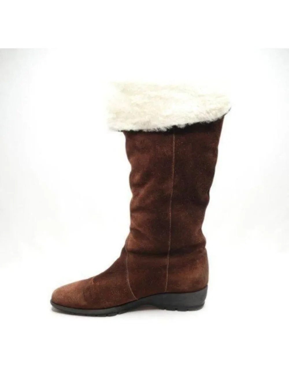 Pertti Palmroth Women's Size 38 Brown Suede Pull On Shearling Lined Winter Boots